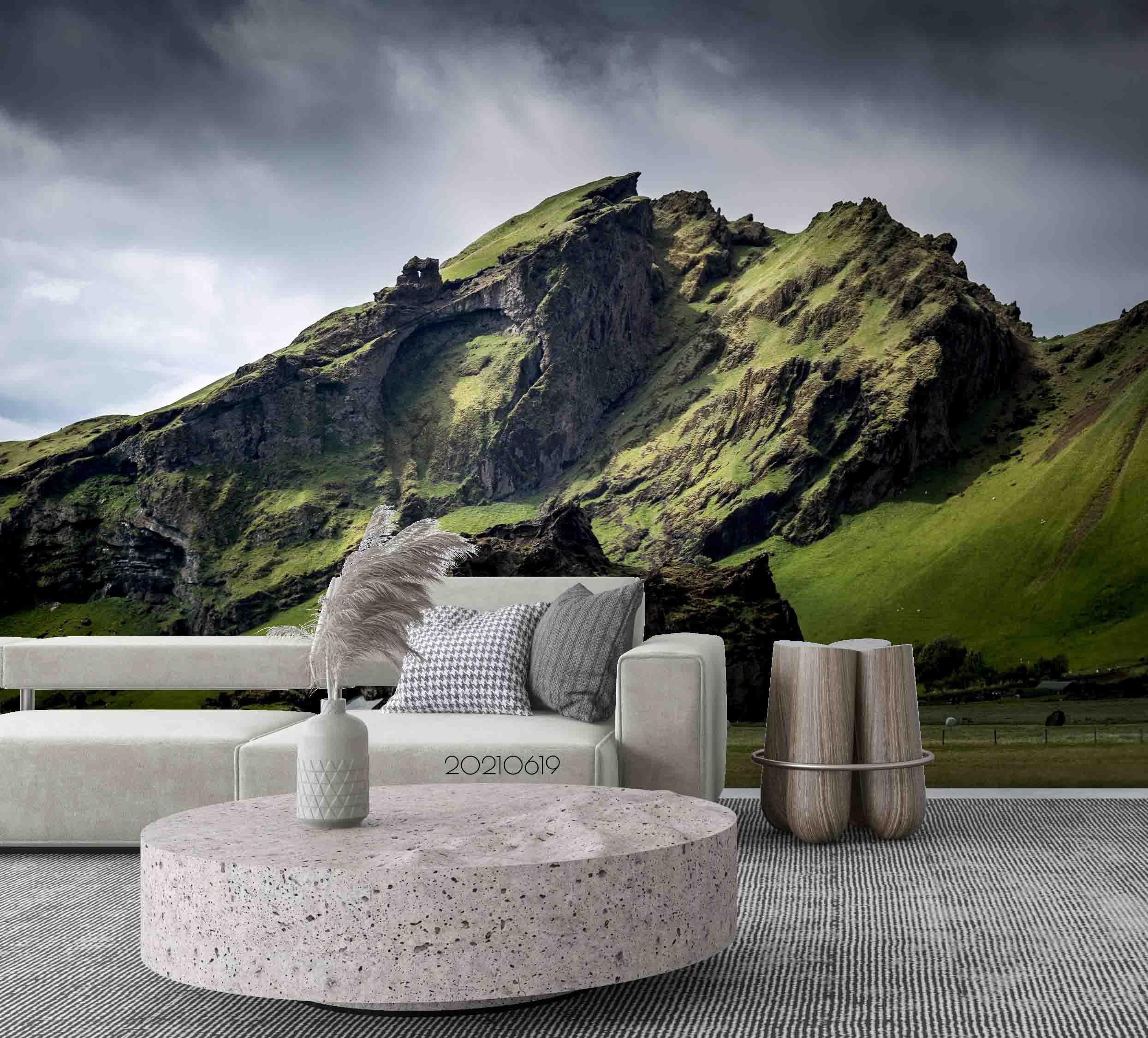 3D Sky Green Mountain Landscape Wall Mural Wallpaper LQH 202- Jess Art Decoration