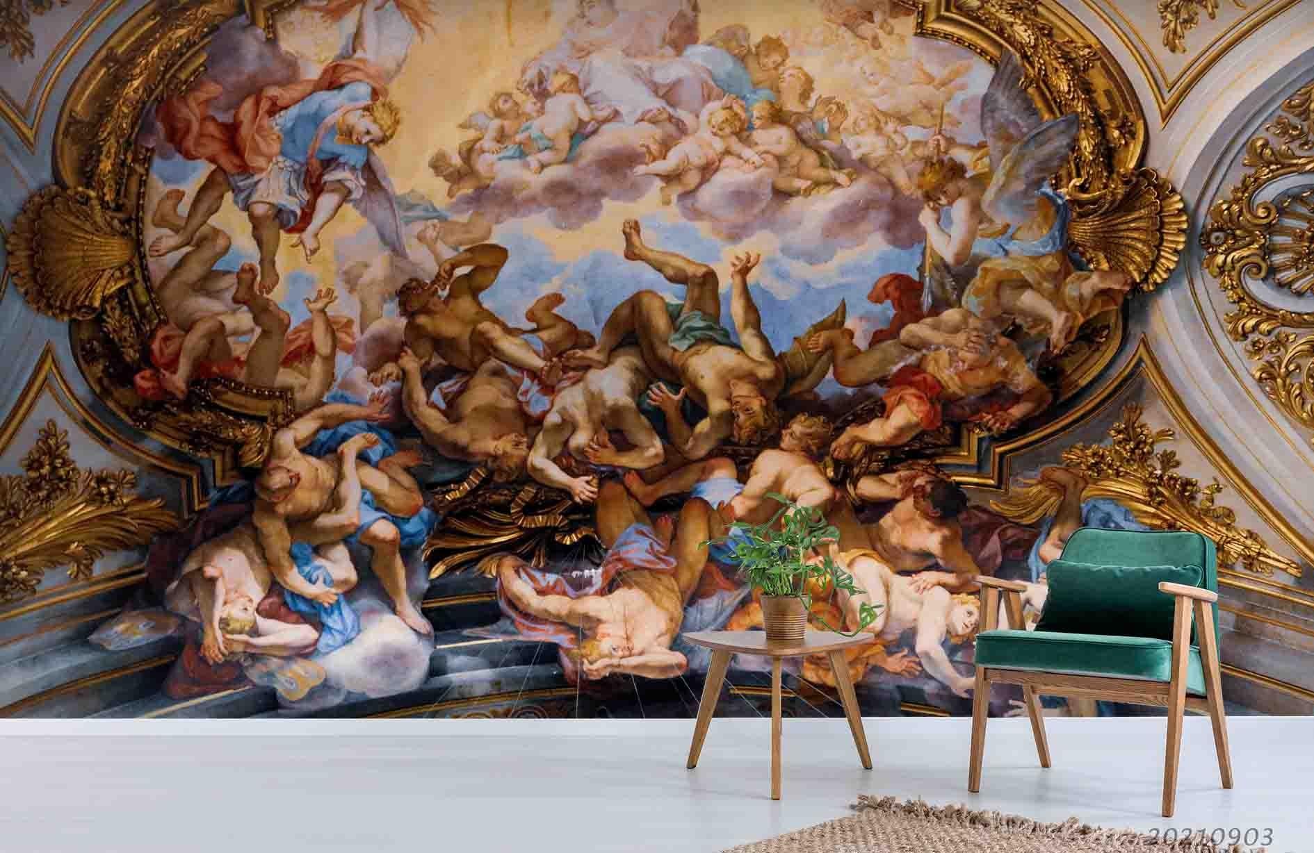 3D European Religious Angel Wall Mural Wallpaper LQH 94- Jess Art Decoration