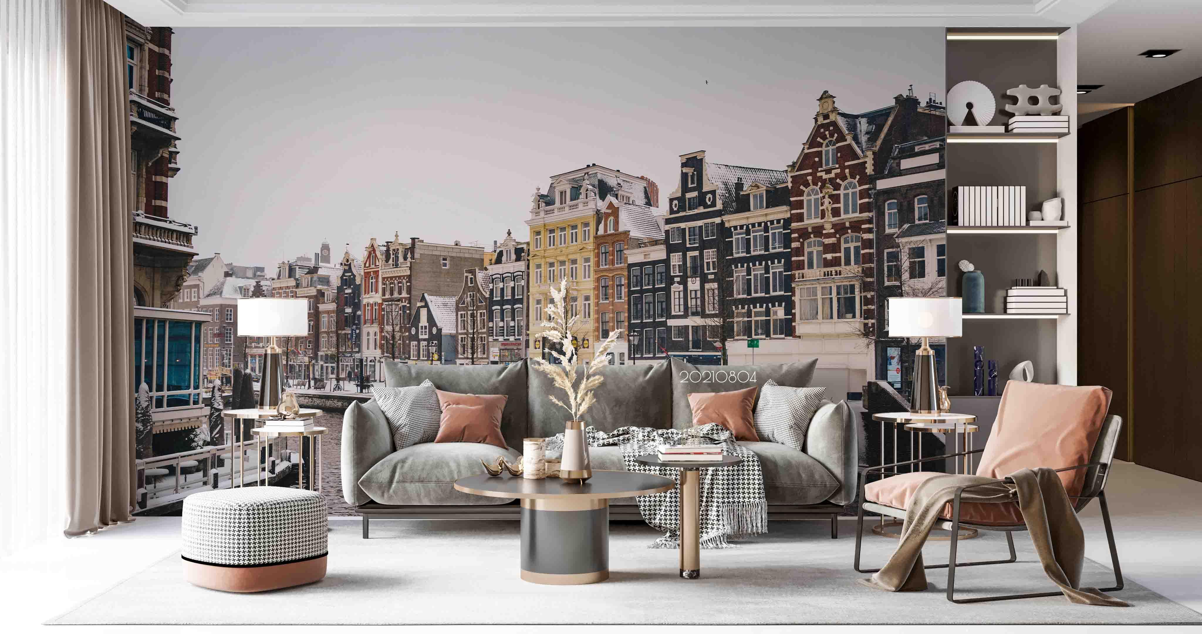 3D Hand-painted Europe Old Architecture Wall Mural Wallpaper SWW4980- Jess Art Decoration