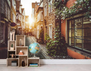 3D Street House Photo Background  Wall Mural Wallpaper 13- Jess Art Decoration