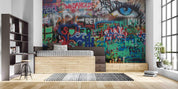 3D Abstract Art Graffiti Alphabet Eye Wall Mural Wallpaper GD 4082- Jess Art Decoration