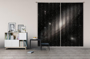 3D Abstract Space Black Curtains and Drapes LQH 7- Jess Art Decoration