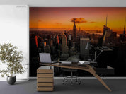 3D Architecture City Sunset Sky Wall Mural Wallpaper LQH 105- Jess Art Decoration