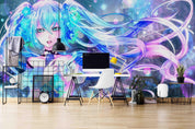 3D Anime Girl Wall Mural Wallpaper LQH 119- Jess Art Decoration