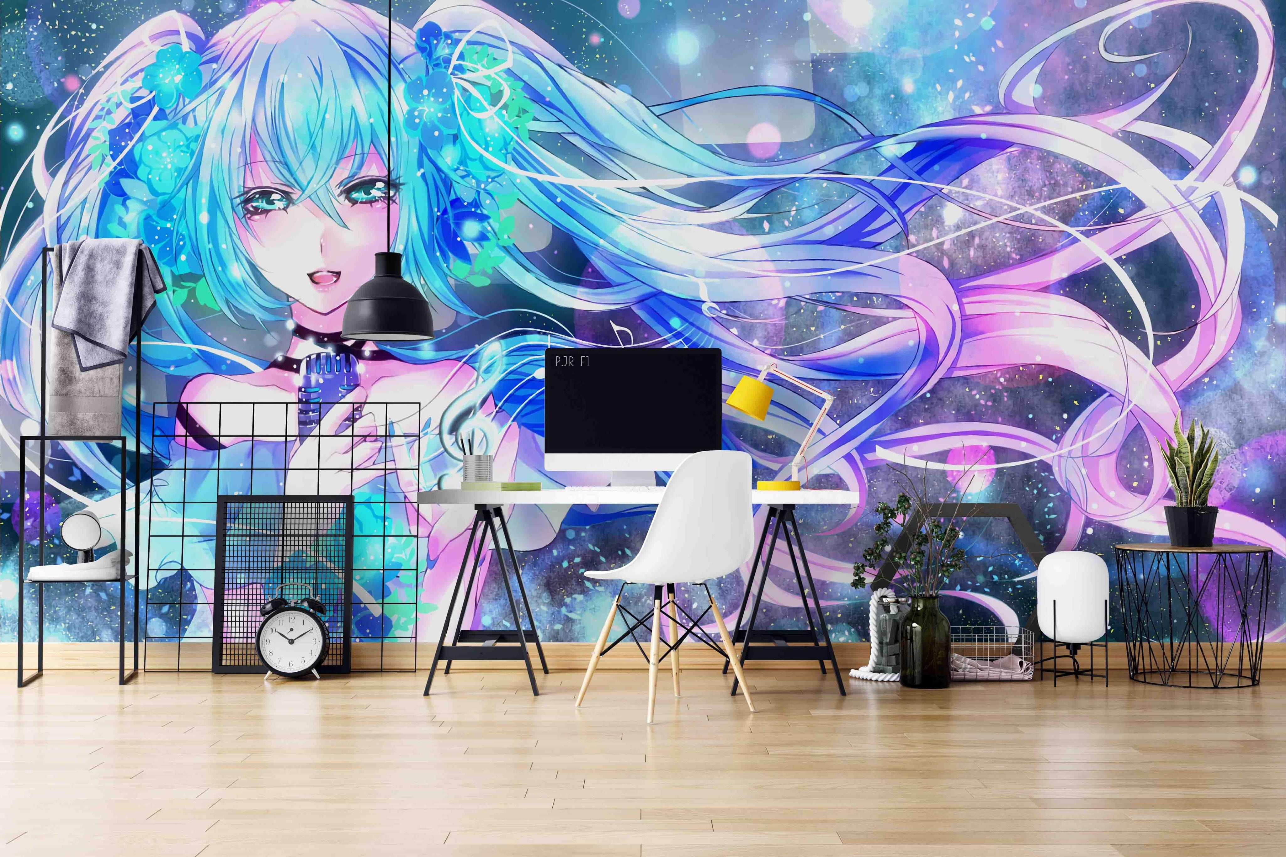 3D Anime Girl Wall Mural Wallpaper LQH 119- Jess Art Decoration