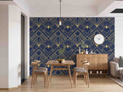 3D Geometric Gold Line Pattern Wall Mural Wallpaper GD 4818- Jess Art Decoration