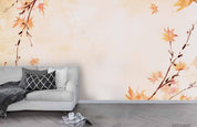 3D Autumn Maple Leaf Wall Mural Wallpaper LQH 226- Jess Art Decoration