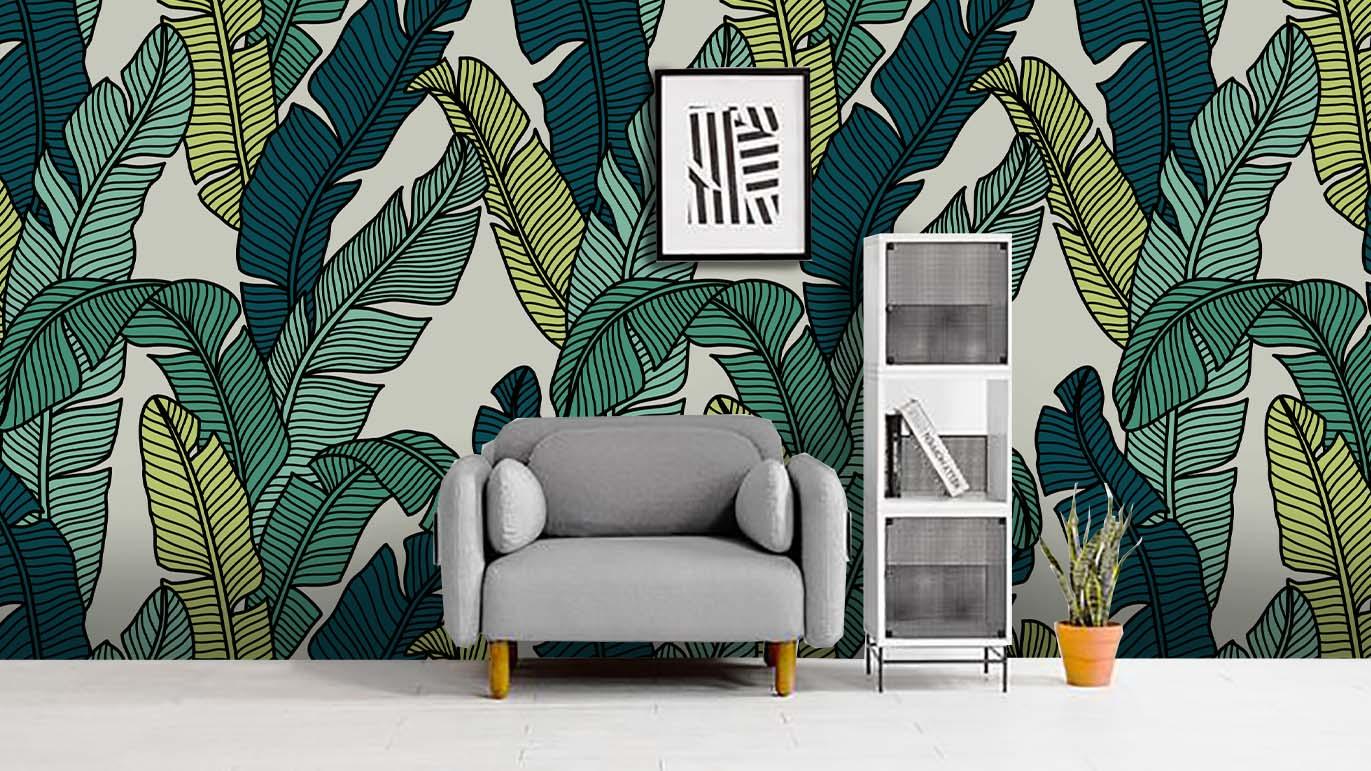 3D Green Leaves Wall Mural Wallpaper 63- Jess Art Decoration