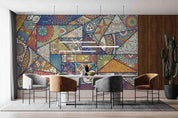 3D Abstract Geometric Color Floral Wall Mural Wallpaper LQH 252- Jess Art Decoration