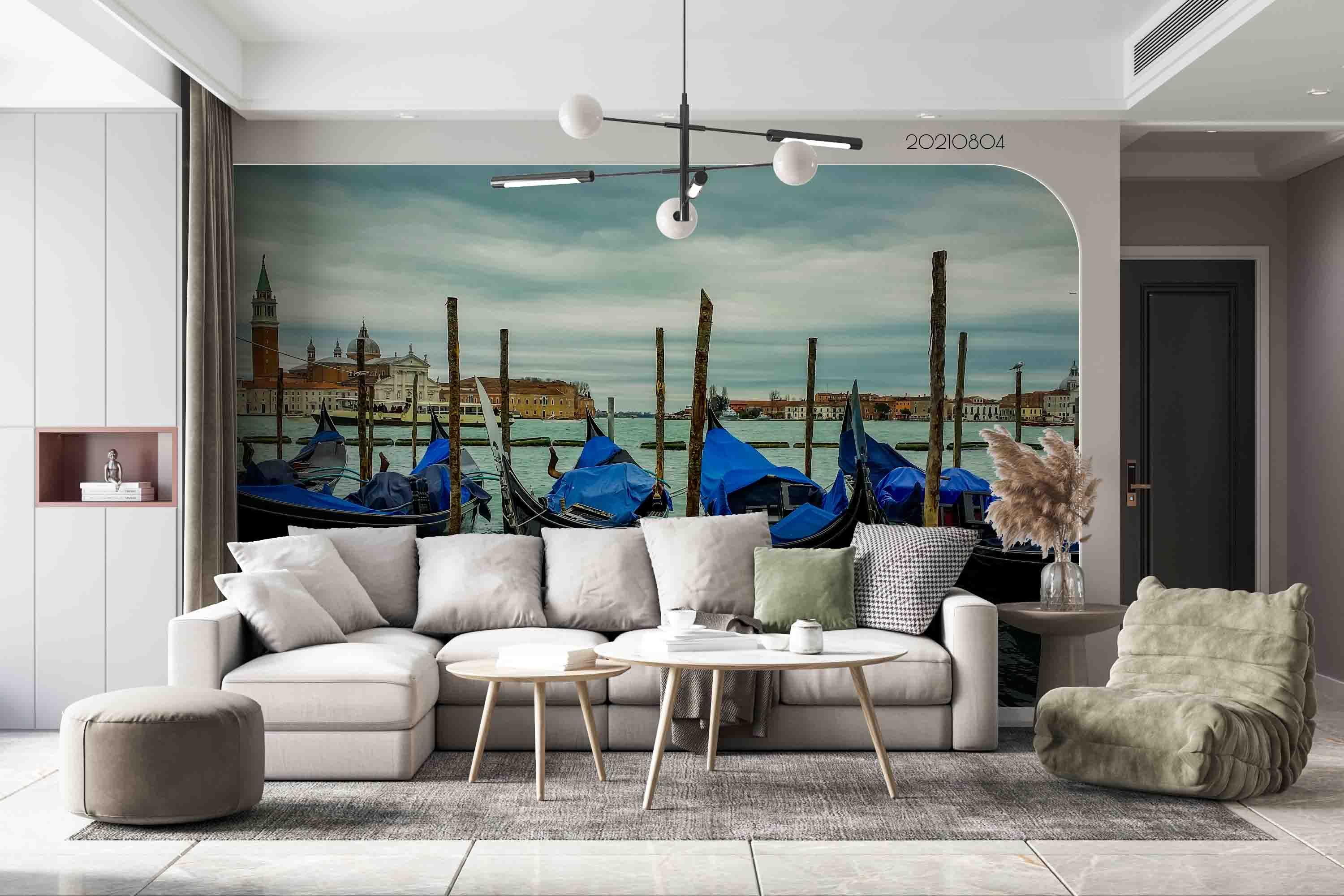 3D Oil Painting Europe Oceans Boat Wall Mural Wallpaper SWW4985- Jess Art Decoration
