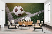 3D Soccer White Line Stadium Wall Mural Wallpaper GD 2508- Jess Art Decoration