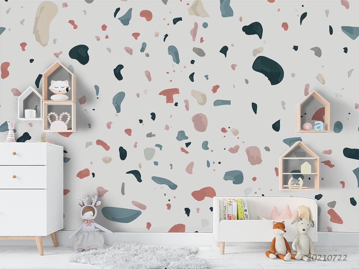 3D Soft Terrazzo Confetti soft terrazzo confetti pattern wall mural wallpaper for nursery - view 4