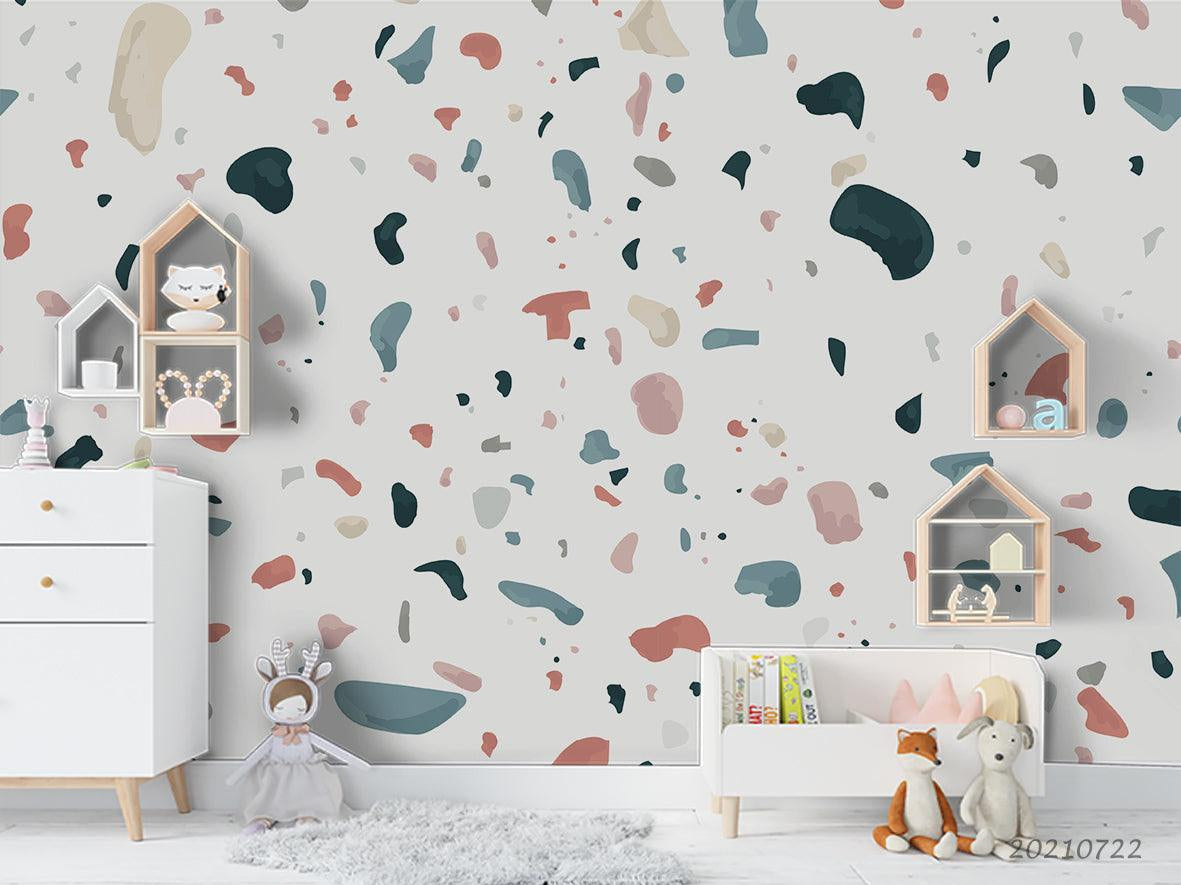 3D Soft Terrazzo Confetti soft terrazzo confetti pattern wall mural wallpaper for nursery - view 4