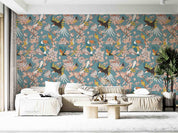 3D Vintage Parrot Floral Pattern Wall Mural Wallpaper GD 4812- Jess Art Decoration
