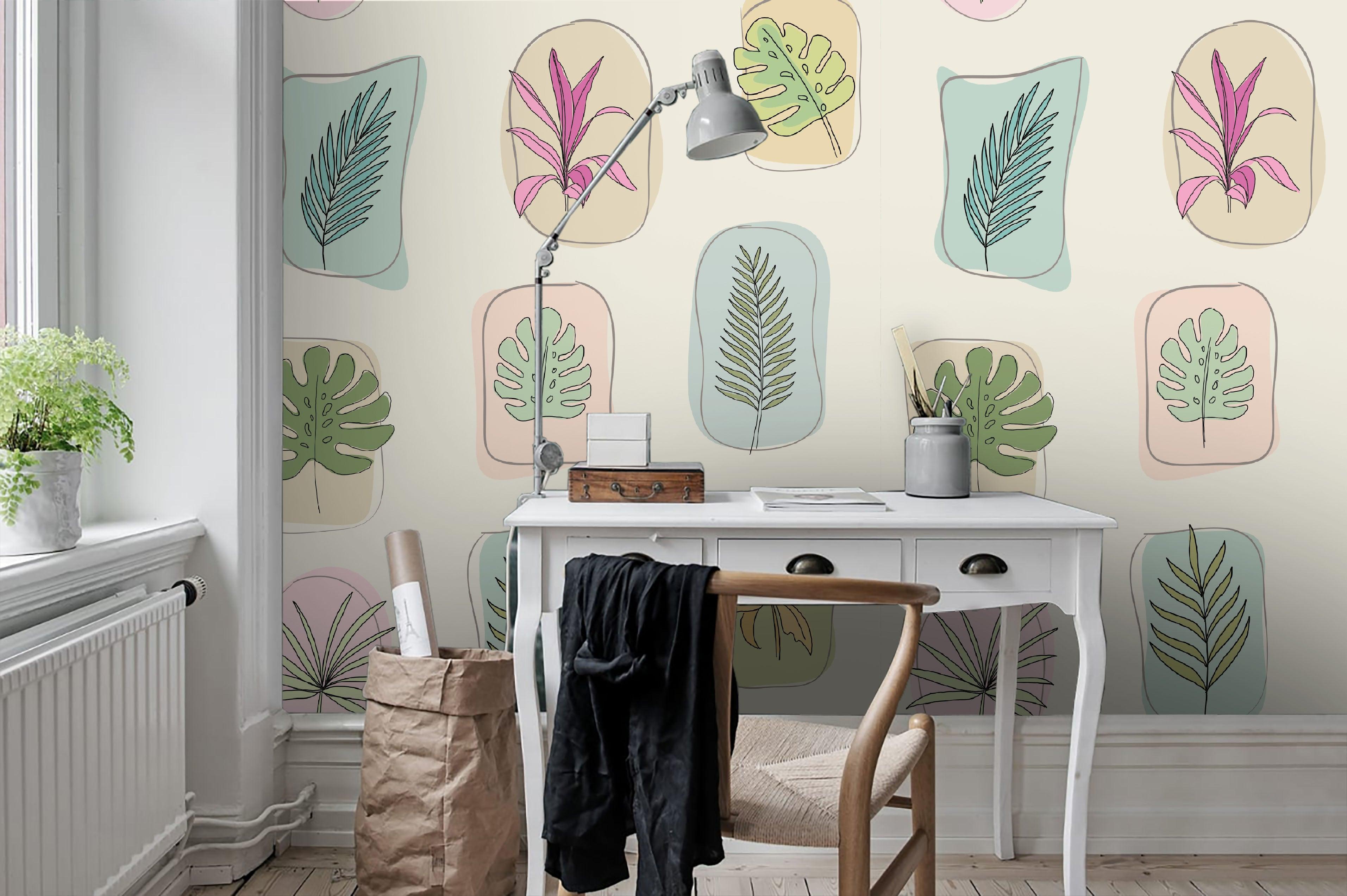 3D Cartoon Leaves Wall Mural Wallpaper 68- Jess Art Decoration