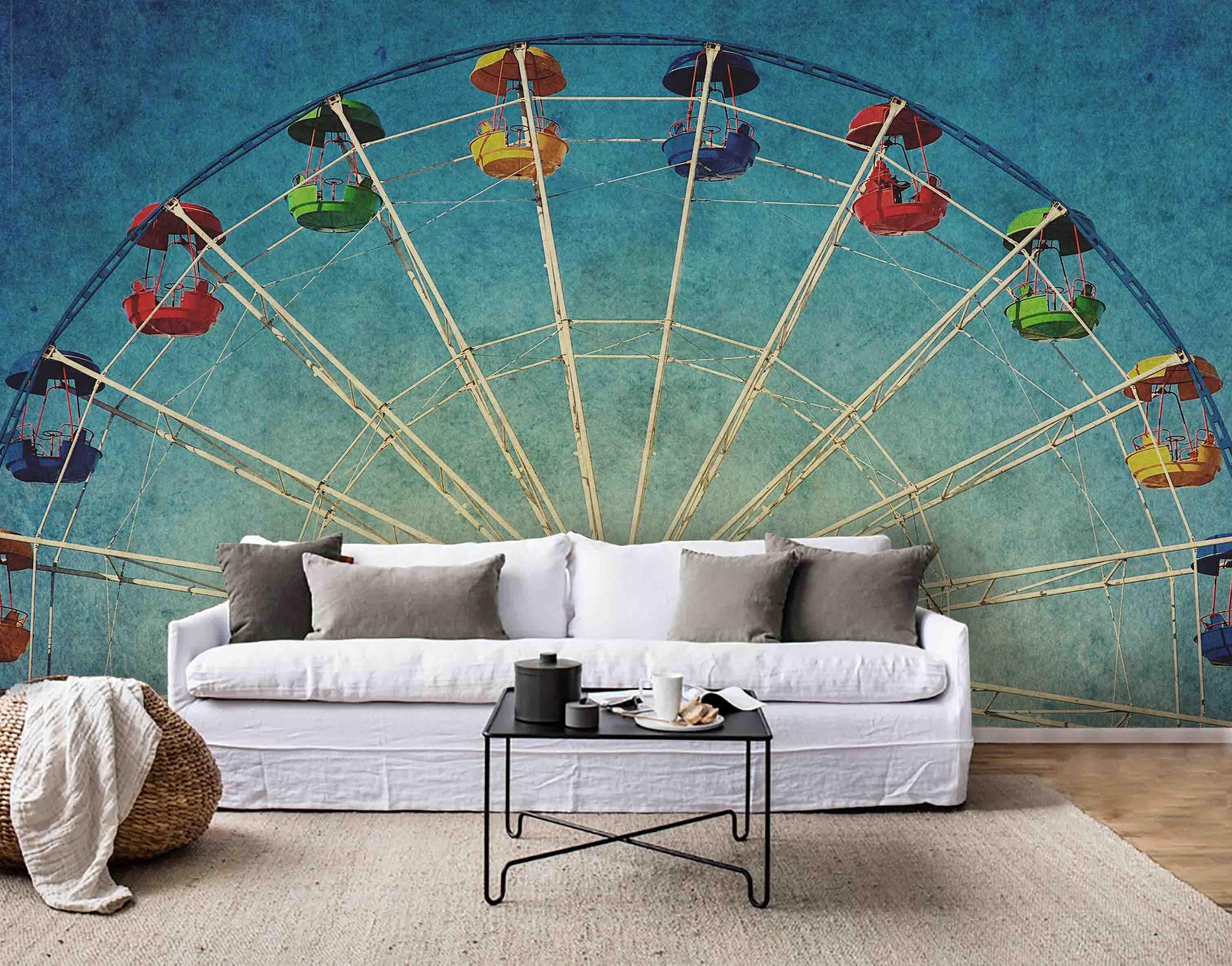 3D Ferris Wheel Wall Mural Wallpaper 138- Jess Art Decoration