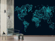 3D World Map Wall Mural Wallpaper WJ 6697- Jess Art Decoration