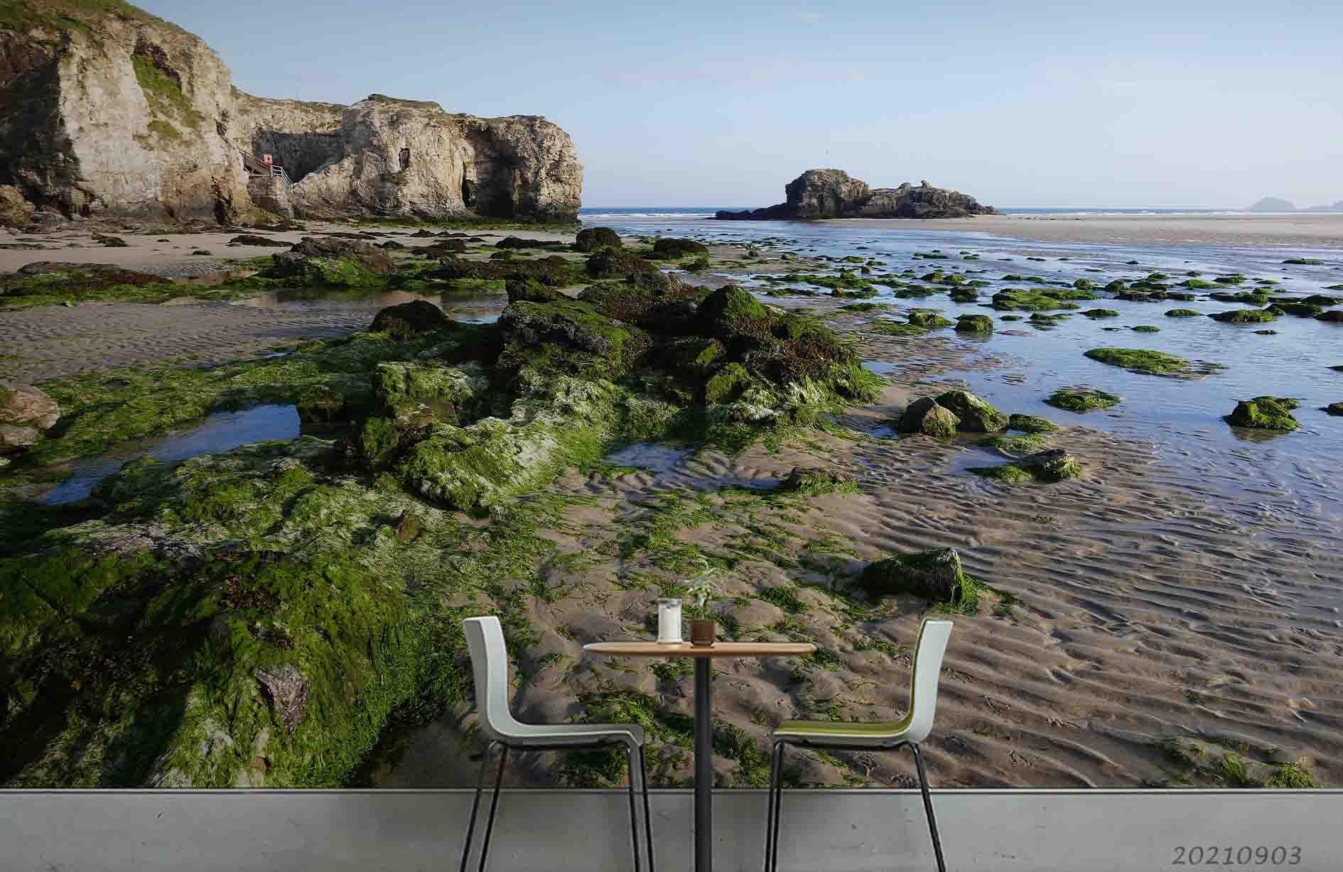 3D Sea Rock Landscape Wall Mural Wallpaper LQH 109- Jess Art Decoration