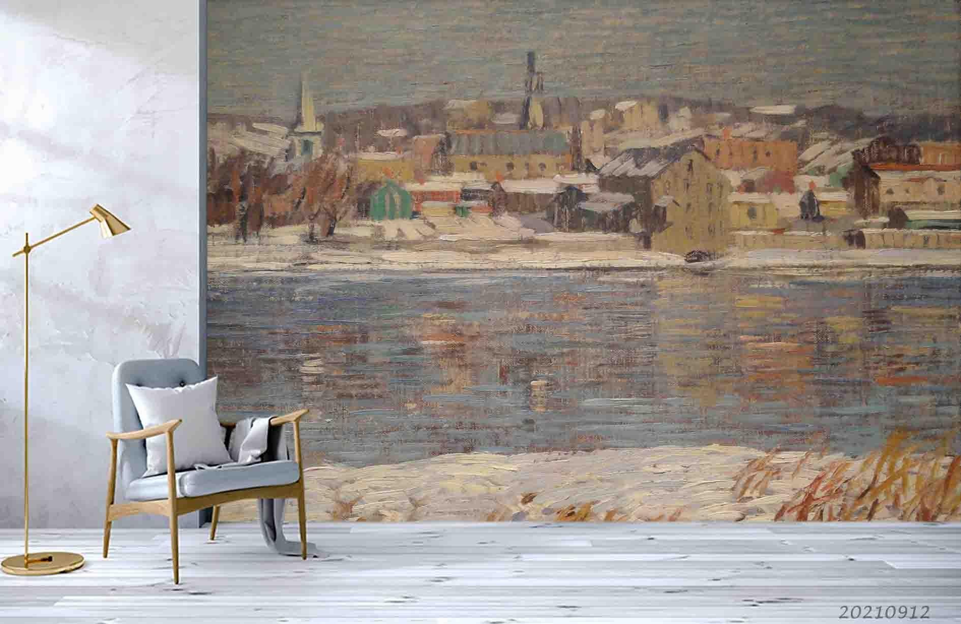 3D Landscape Oil Painting Wall Mural Wallpaper LQH 387- Jess Art Decoration