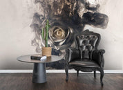 3D black ink golden rose wall mural wallpaper 43- Jess Art Decoration