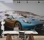 3D Snow Mountain Sports Car Wall Mural Wallpaper LQH 10- Jess Art Decoration