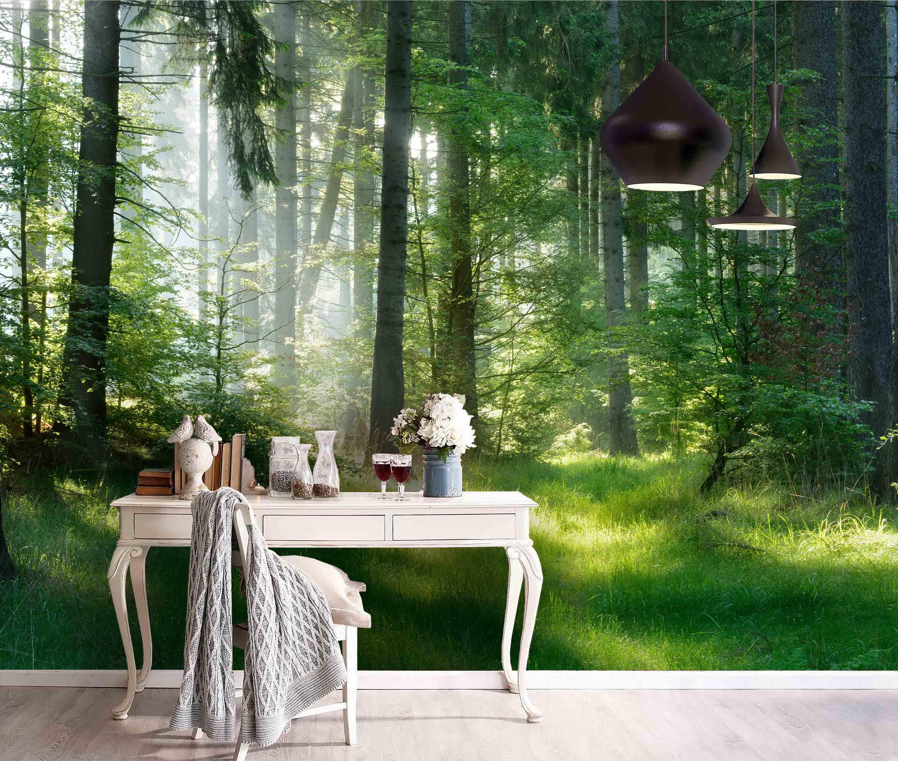 3D Green Jungle Wall Mural Wallpaper 68- Jess Art Decoration