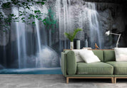 3D Forest Waterfall Landscape Wall Mural Wallpaper LQH 784- Jess Art Decoration