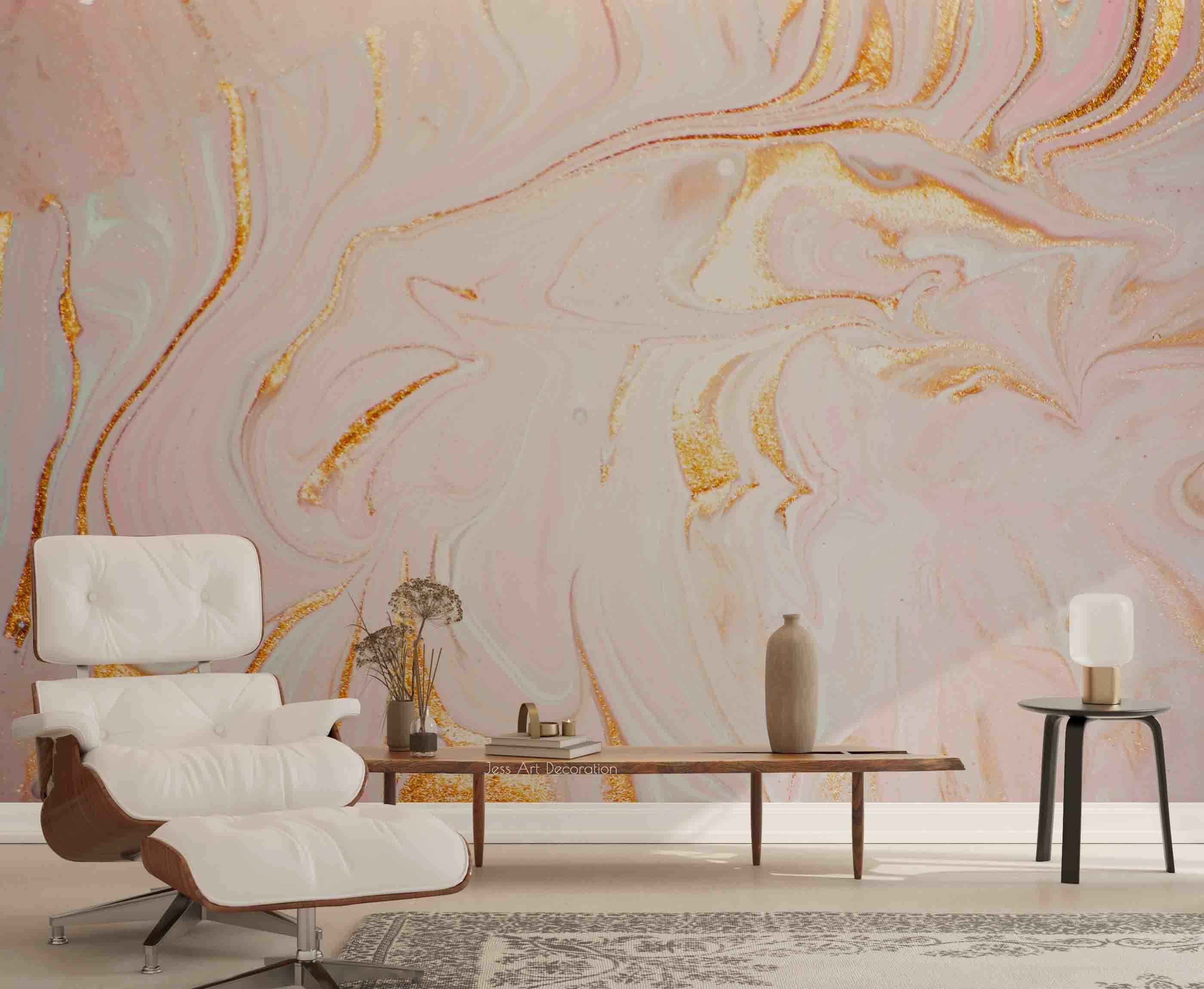 3D Pink Marble Texture Wall Mural Wallpaper sww 238- Jess Art Decoration