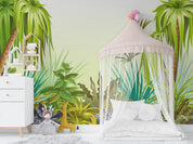 3D Tropical Jungle Coconut Tree Wall Mural Wallpaper LQH 549- Jess Art Decoration