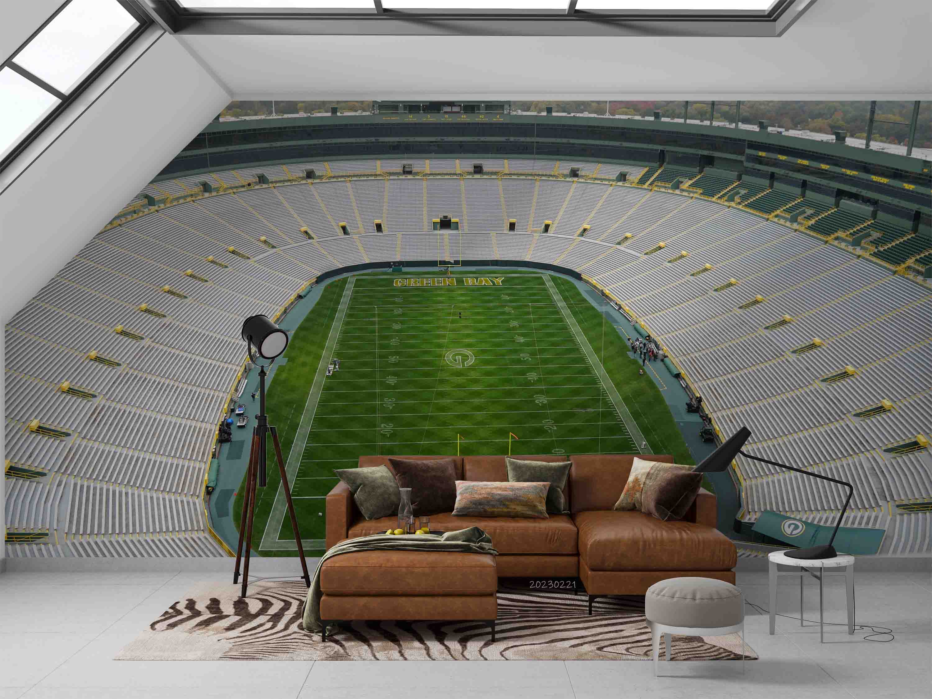 3D Lambeau Field USA Wall Mural Wallpaper GD 1455- Jess Art Decoration