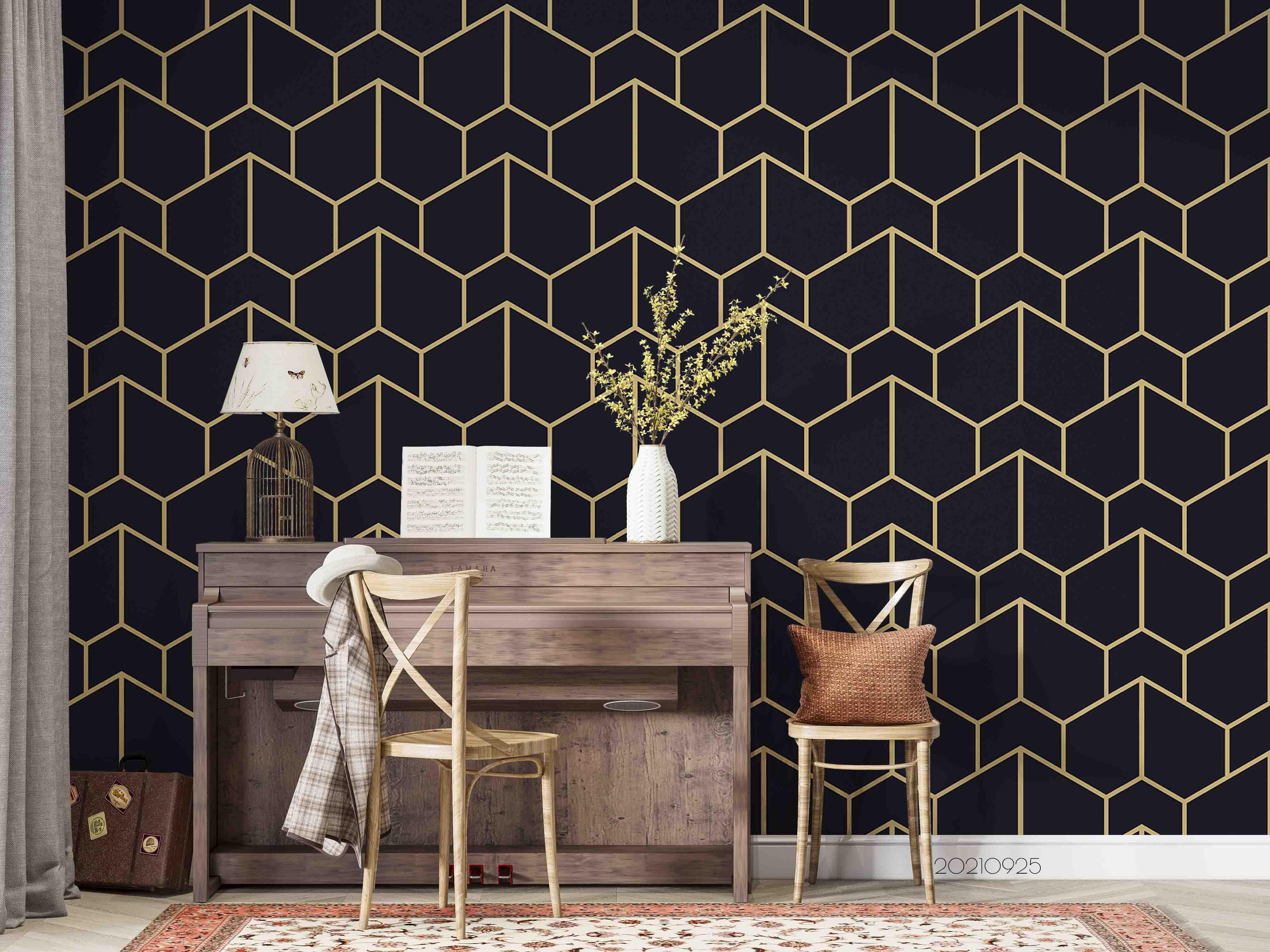 3D Art Geometric Decoration Wall Mural Wallpaper LQH 232- Jess Art Decoration