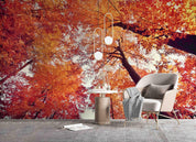 3D Plant Forest Maple Leaf Red Landscape Wall Mural Wallpaper LLL 1968- Jess Art Decoration