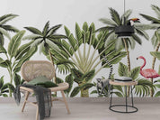 3D Tropical Jungle Flamingo Wall Mural Wallpaper LQH 798- Jess Art Decoration