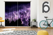 3D Wood Sky Dark Cloud Lightning Curtains and Drapes GD 2665- Jess Art Decoration
