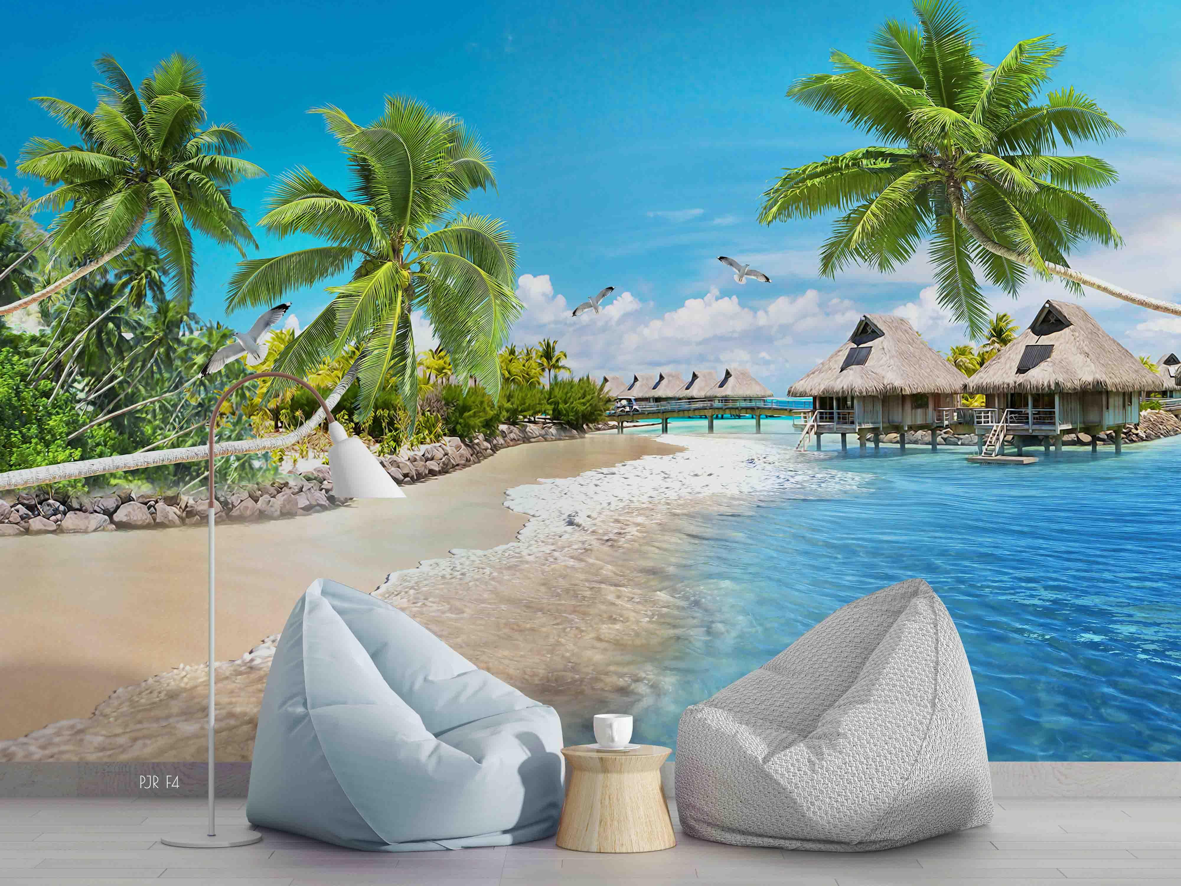 3D Nature Landscape Sea Plant Wall Mural Wallpaper WJ 5205- Jess Art Decoration
