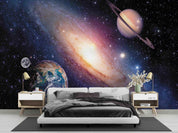 3D Nebula Saturn Space Saturn nebula space mural wall mural wallpaper for bedroom - view 4