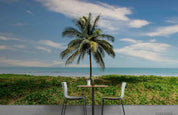 3D Sky Meadow Coconut Tree Landscape Wall Mural Wallpaper LQH 391- Jess Art Decoration