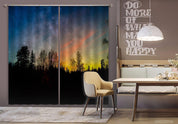 3D Woods Sunrise Golden Sky View Curtains and Drapes GD 2029- Jess Art Decoration