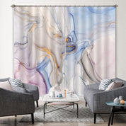3D Watercolor Colorful Marble Texture Curtains and Drapes LQH 102- Jess Art Decoration