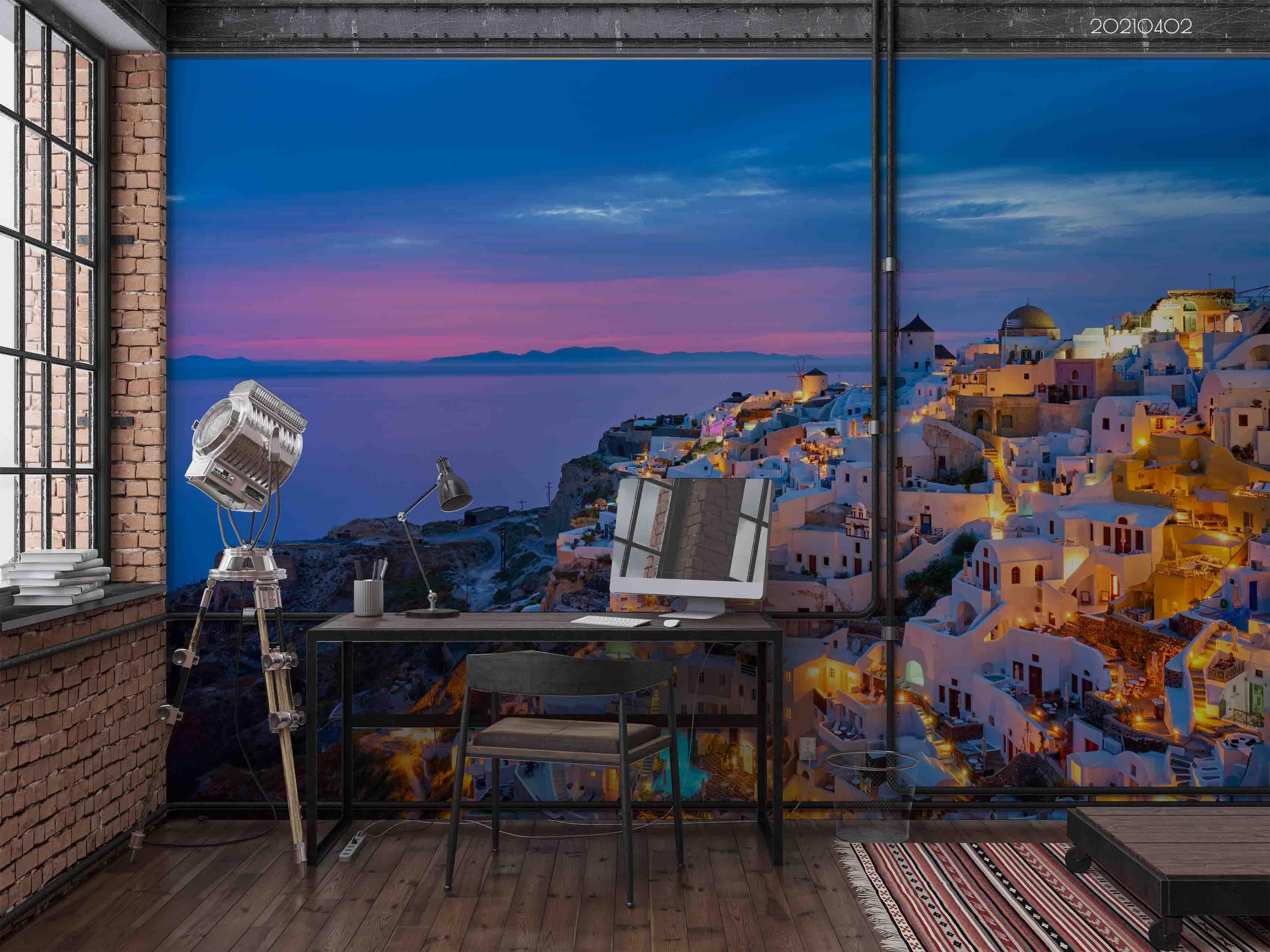 3D Aegean Landscape Wall Mural Wallpaper LQH 97- Jess Art Decoration