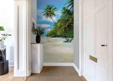 3D blue sky coconut tree wall mural wallpaper 47- Jess Art Decoration