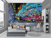3D Street Abstract Graffiti Wall Mural Wallpaper 5137- Jess Art Decoration