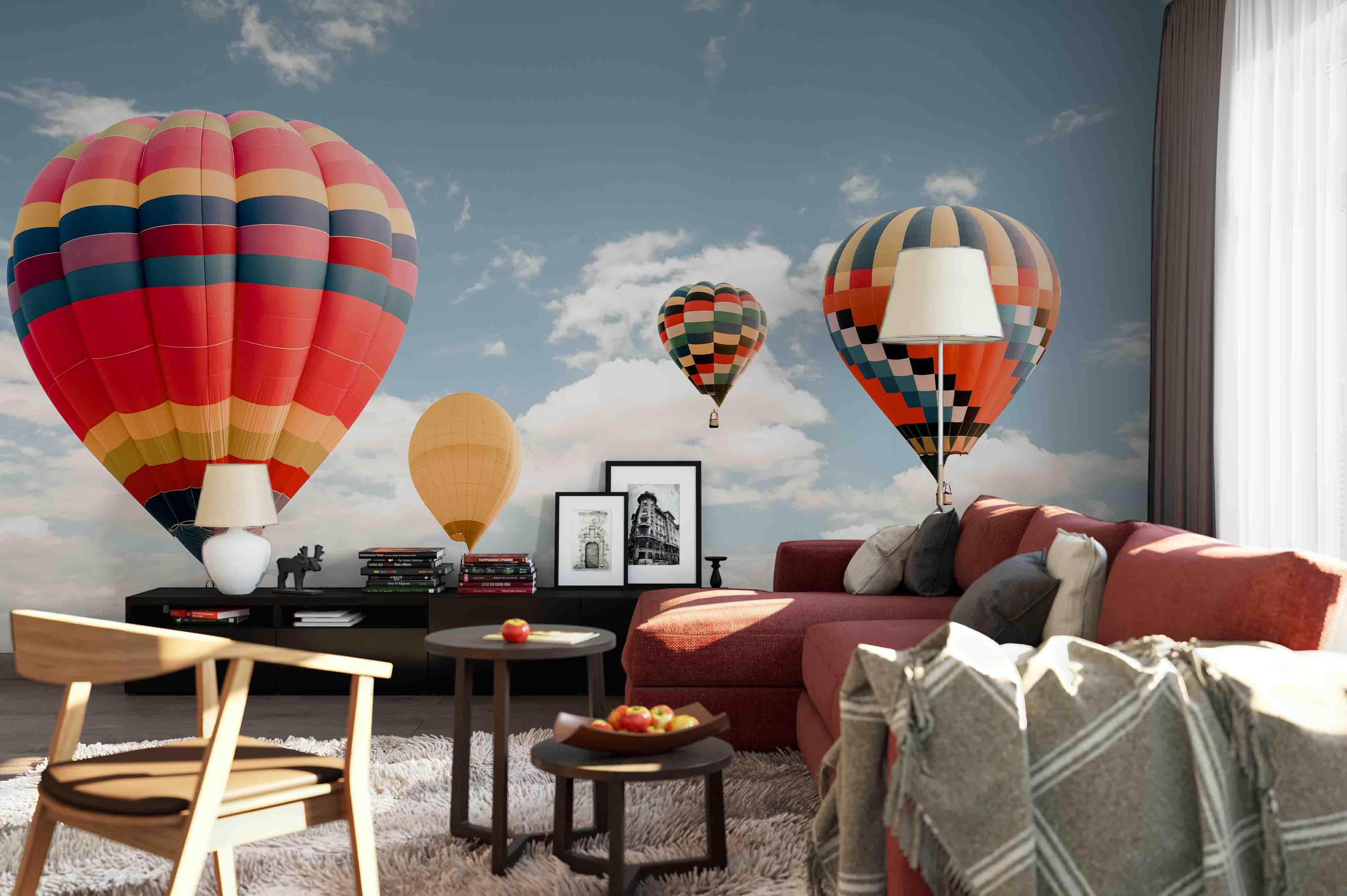 3D blue sky balloon wall mural wallpaper 46- Jess Art Decoration