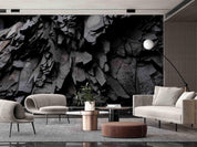 3D Black Rock Texture Wall Mural Wallpaper sww 72- Jess Art Decoration