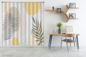 3D Abstract Leaf Pattern Curtains and Drapes LQH 4- Jess Art Decoration