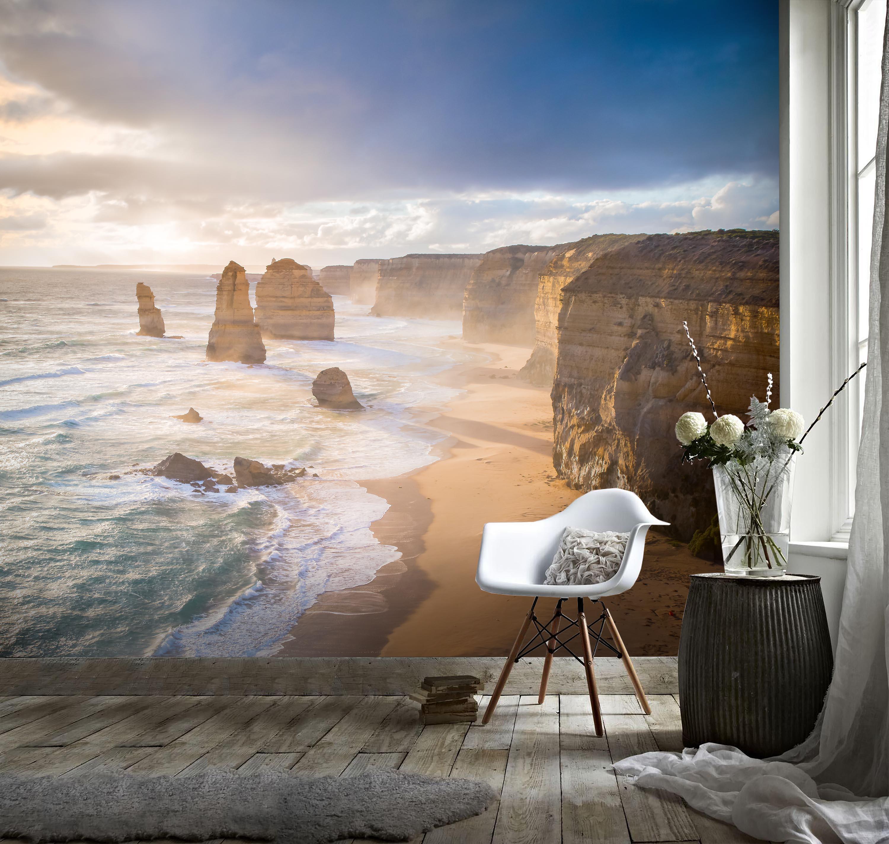 3D Beach Cliff Wall Mural Wallpaper 58- Jess Art Decoration