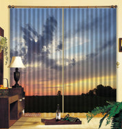 3D Countryside Tree Sunrise Scenery Curtains and Drapes GD 1167- Jess Art Decoration
