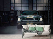 3D Ford Mustang Garage Wall Mural Wallpaper GD 1799- Jess Art Decoration