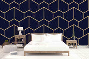 3D Black Gilding Lines Geometric Wall Mural Wallpaper 07- Jess Art Decoration