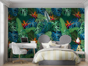 3D Tropical Green Leaf Floral Wall Mural Wallpaper GD 672- Jess Art Decoration
